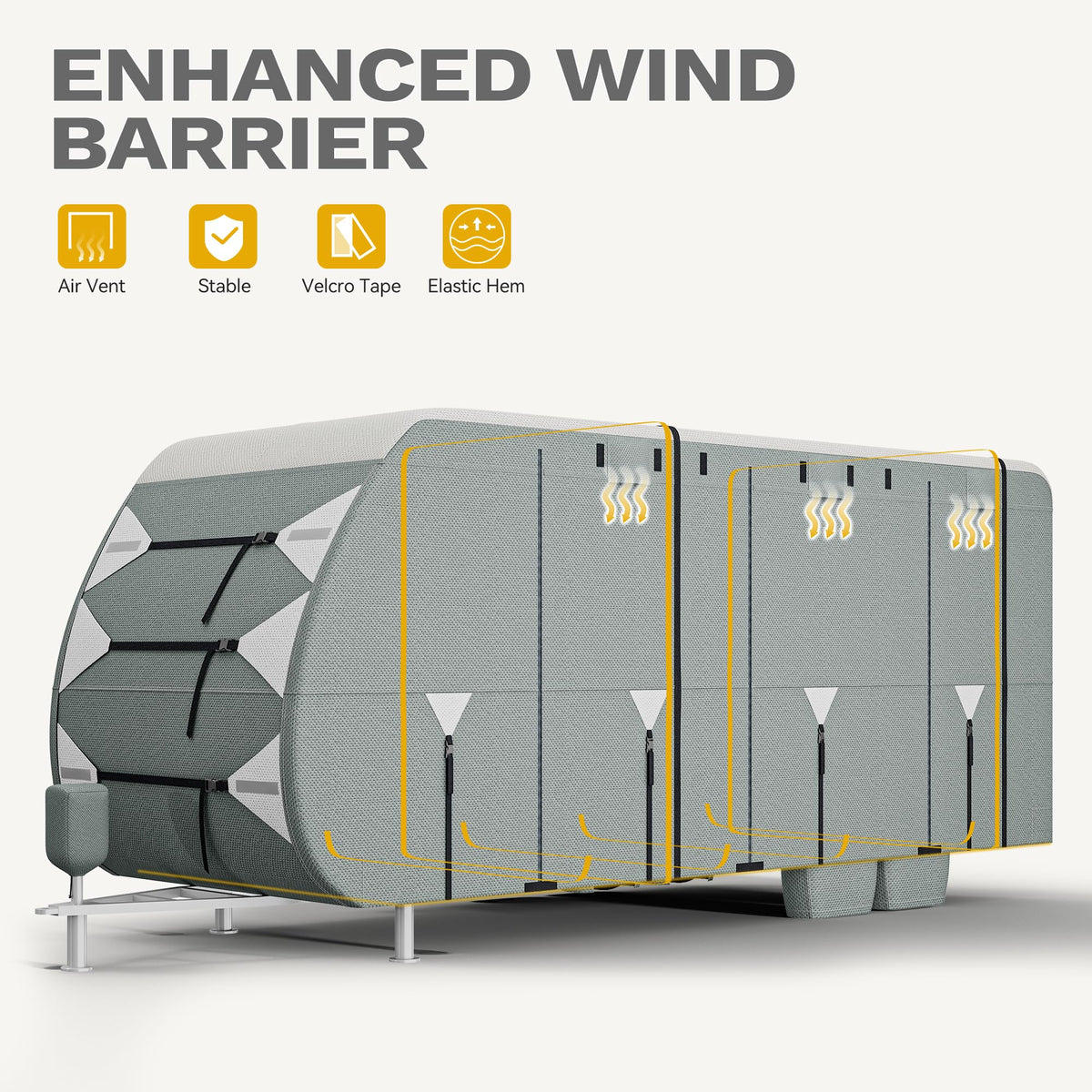 20-22FT Waterproof Rip-Stop Travel Trailer Cover Y40679