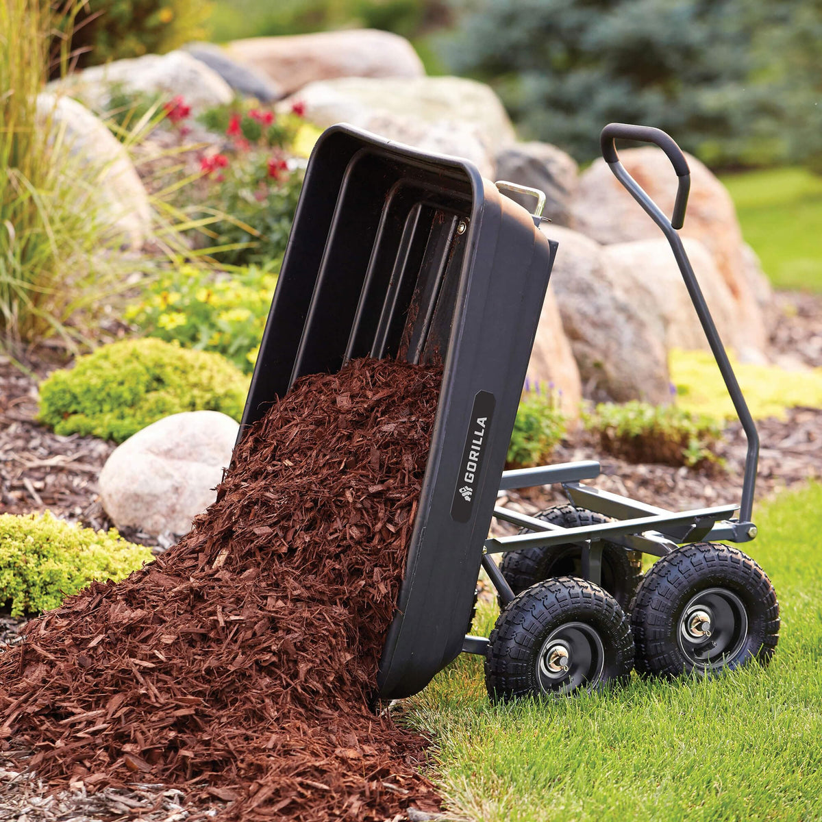 Poly Dump Cart 600 lb. Capacity 4 Cu ft I82445