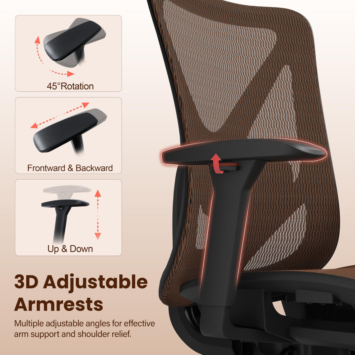 Ergonomic Mesh Office Chair with Adjustable Lumbar Support O41437