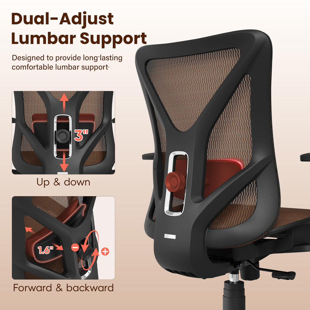 Ergonomic Mesh Office Chair with Adjustable Lumbar Support O41437