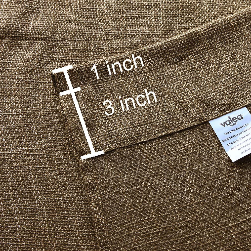 Soft Burlap Natural Tan Rod Pocket Window Curtain Panel 37" x 84" N31809