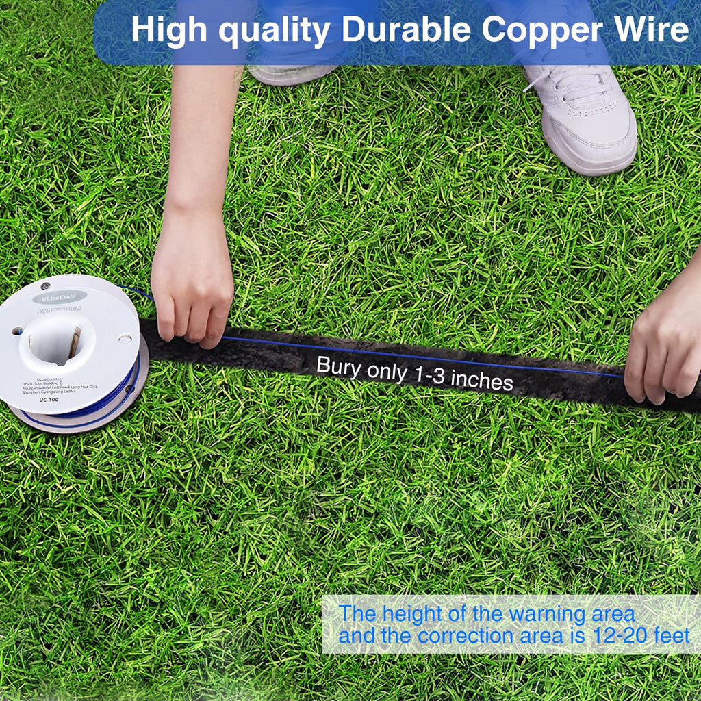 In-Ground Electric Dog Fence System with 2 Collars D8393